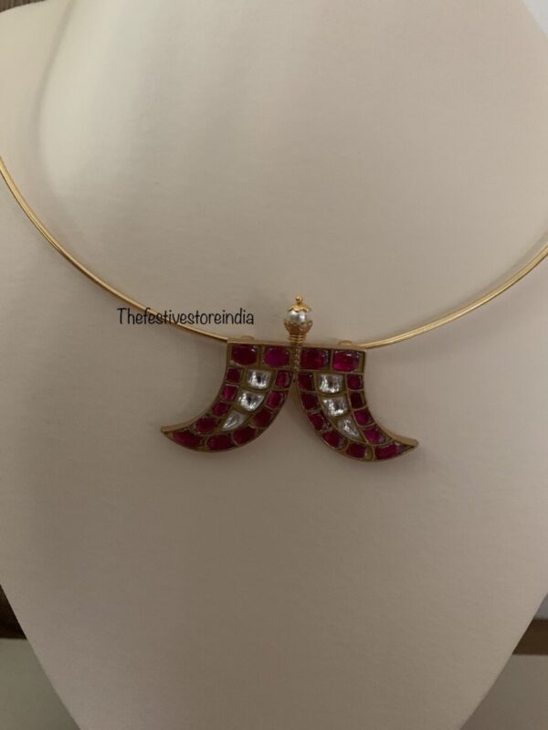 Kundan jadau Huli uguru with hasli (Unisex jewelry)