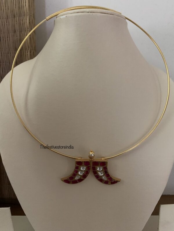 Kundan jadau Huli uguru with hasli (Unisex jewelry)