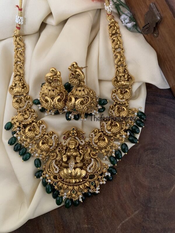 Lakshmi green beads set