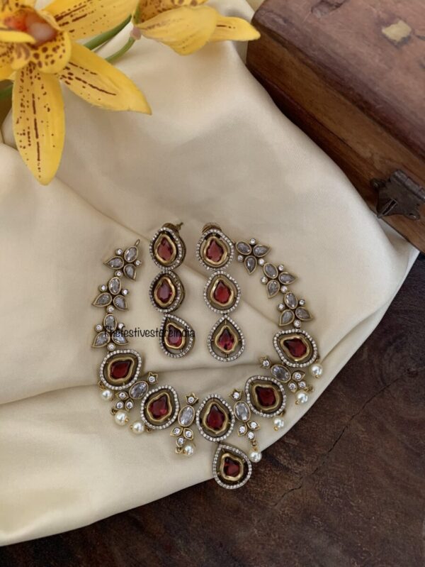 Budgeted Victorian Choker/Necklace set - Ruby