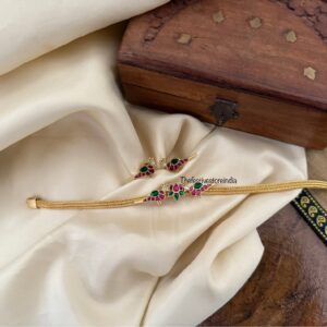 Mini Jadau parrot choker set