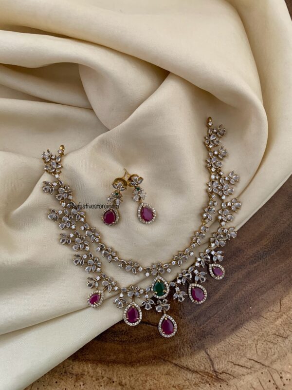 CZ multi necklace set