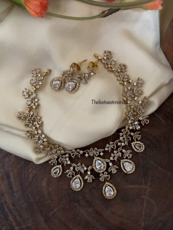 CZ White necklace set