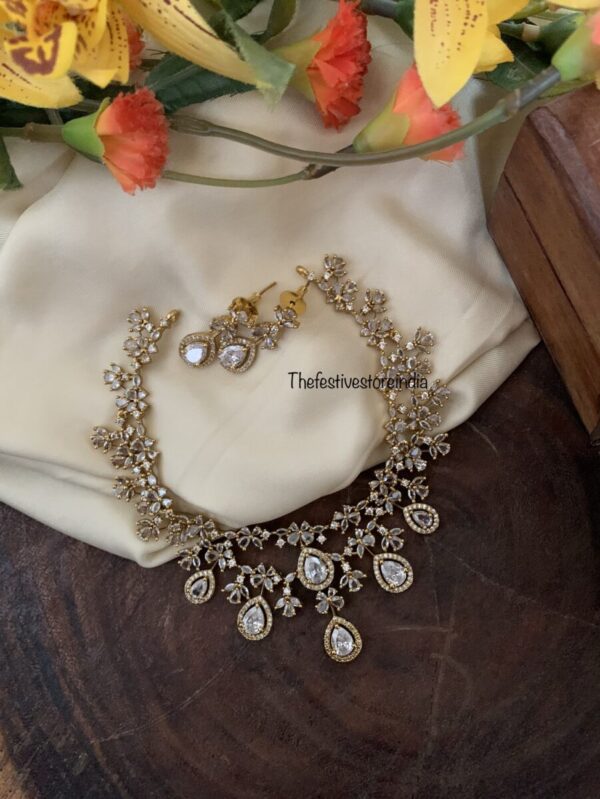 CZ White necklace set