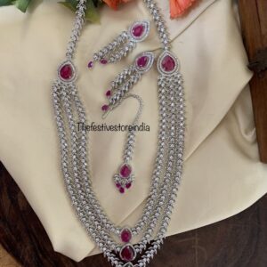 3layer ruby haaram set