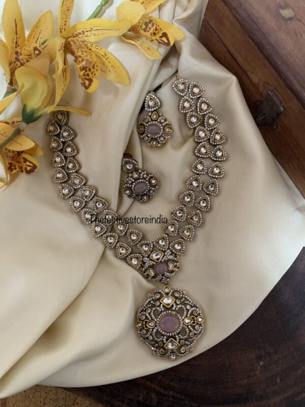 Pink Victorian necklace set