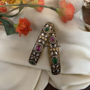 Set of 2 Kemp and green victorian bangles