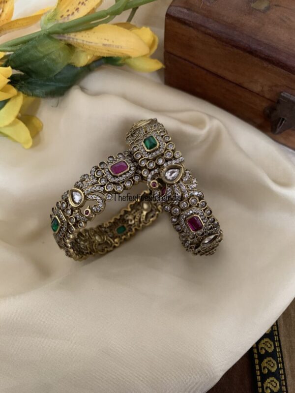 Set of 2 Bridal Victorian bangles