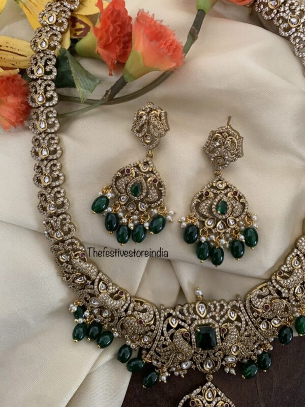 Grand Victorian Green block haaram set