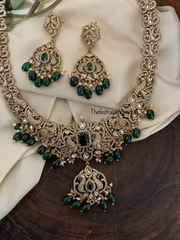 Grand Victorian Green block haaram set