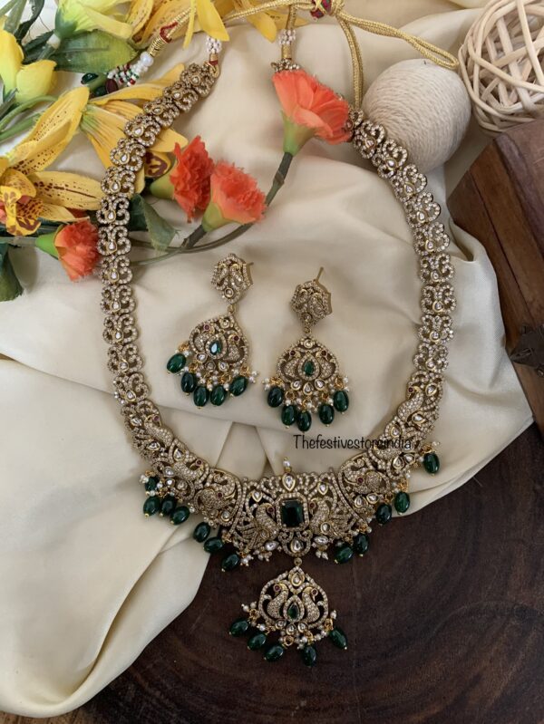 Grand Victorian Green block haaram set