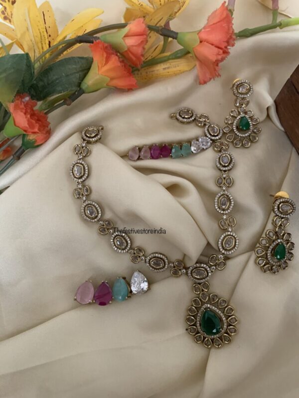 Victorian AD stone changeable necklace set