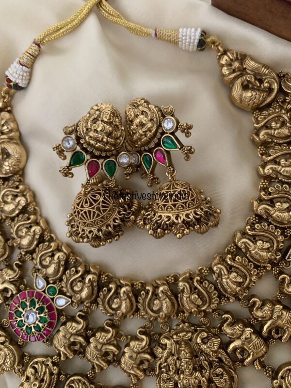 Lakshmi Grand gold beads bridal necklace set