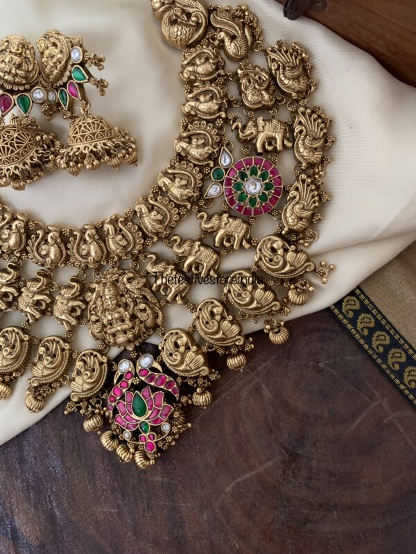 Lakshmi Grand gold beads bridal necklace set