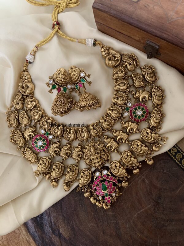 Lakshmi Grand gold beads bridal necklace set