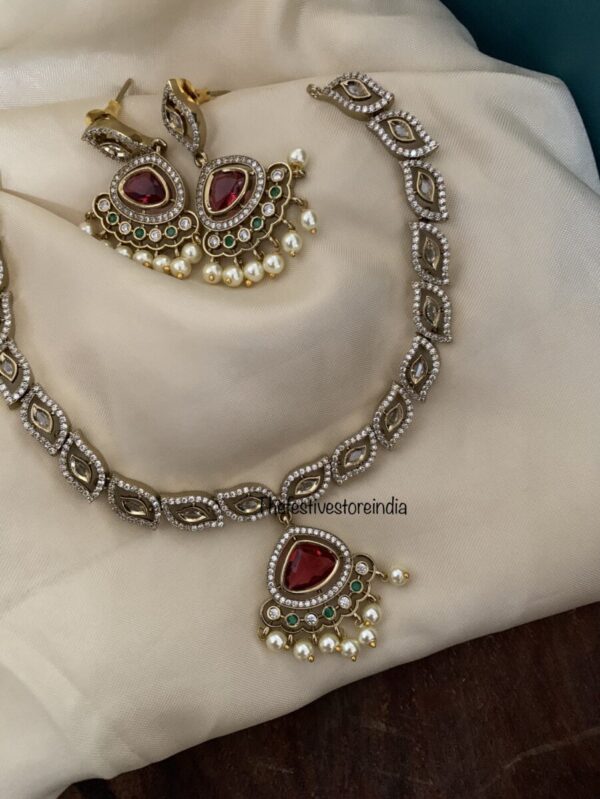 Victorian Ruby Attigai set