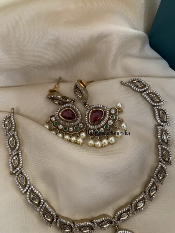 Victorian Ruby Attigai set