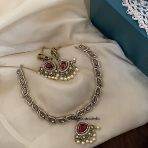Victorian Ruby Attigai set