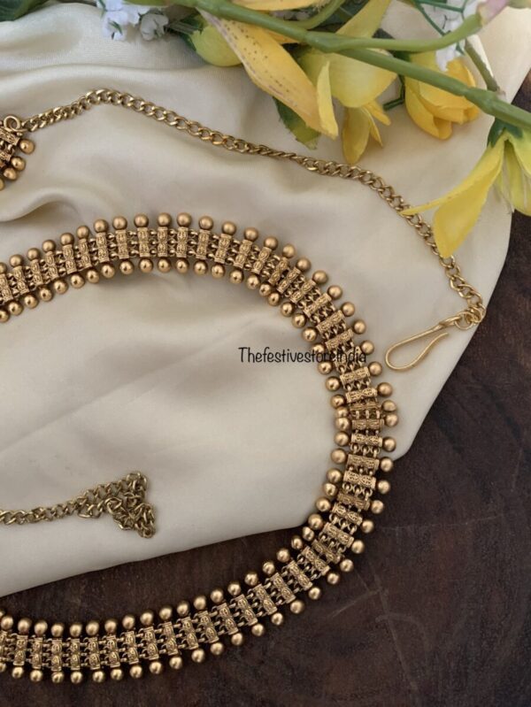 Budgeted Matte all gold waist chain