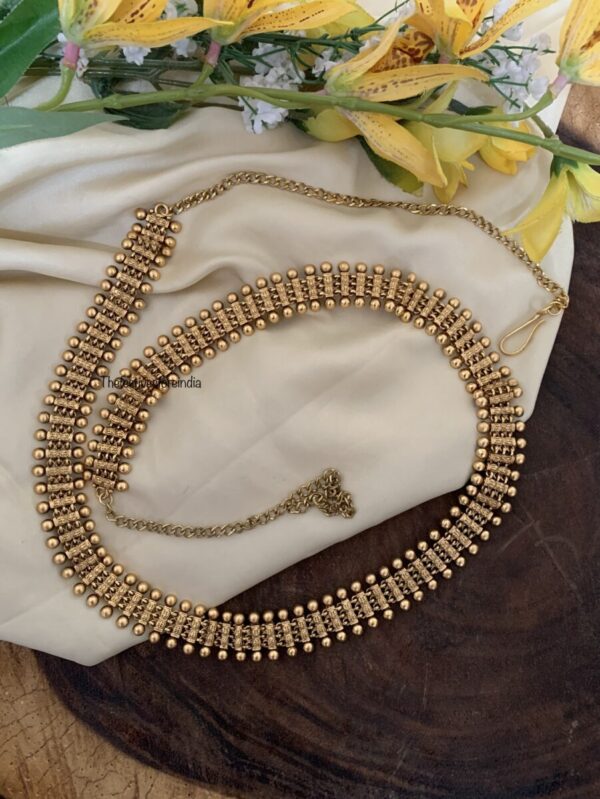 Budgeted Matte all gold waist chain