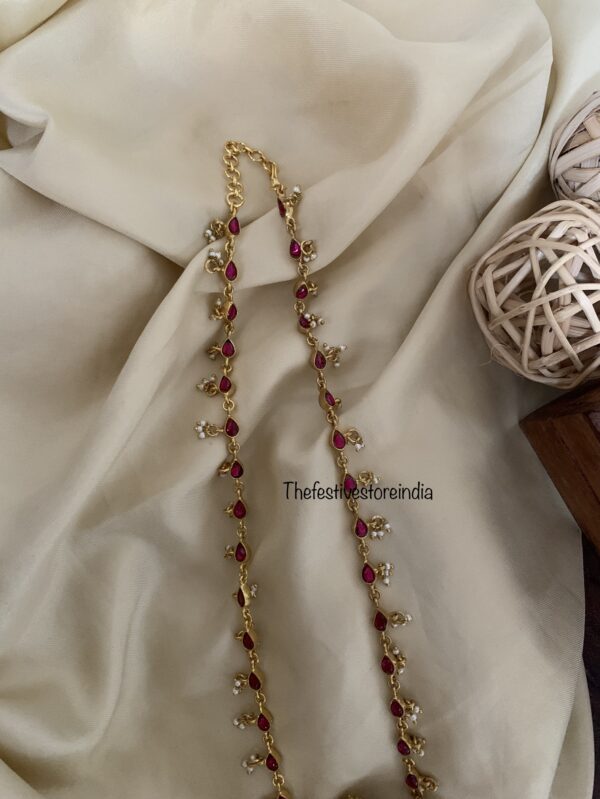 Jadau kundan lakshmi ambaari mid length haaram