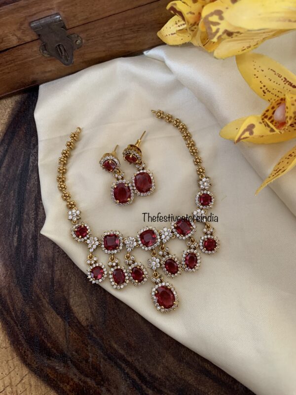 Ruby Victorian drops set
