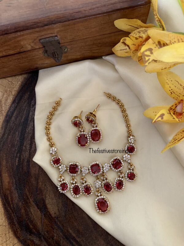 Ruby Victorian drops set