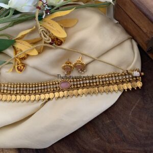 Contemporary kaasu pink choker set