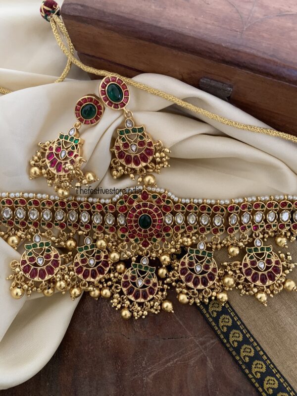 Bridal gold beads choker set