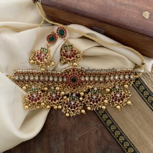 Bridal gold beads choker set