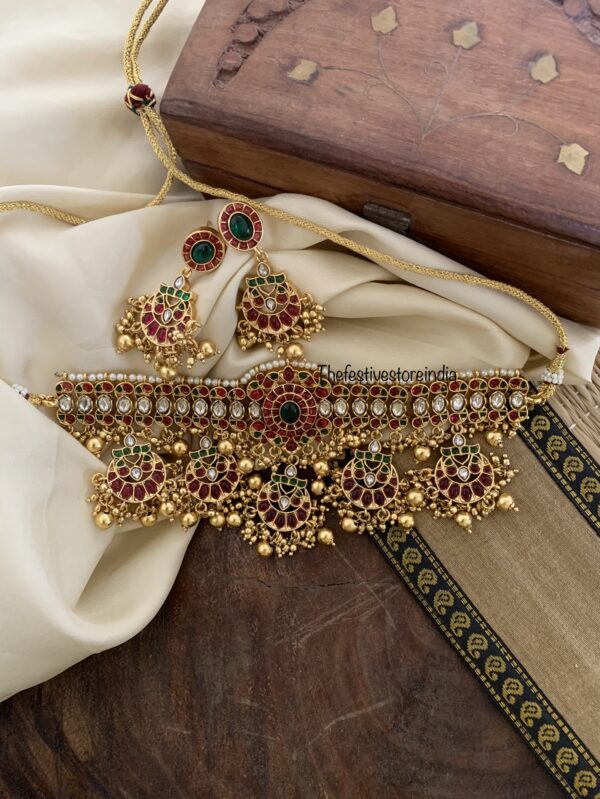 Bridal gold beads choker set