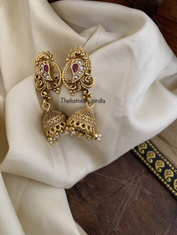 Peacock jhumkas