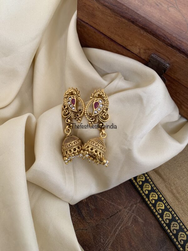 Peacock jhumkas