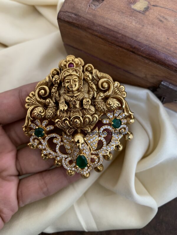 Temple Lakshmi AD Bun pin / pendant