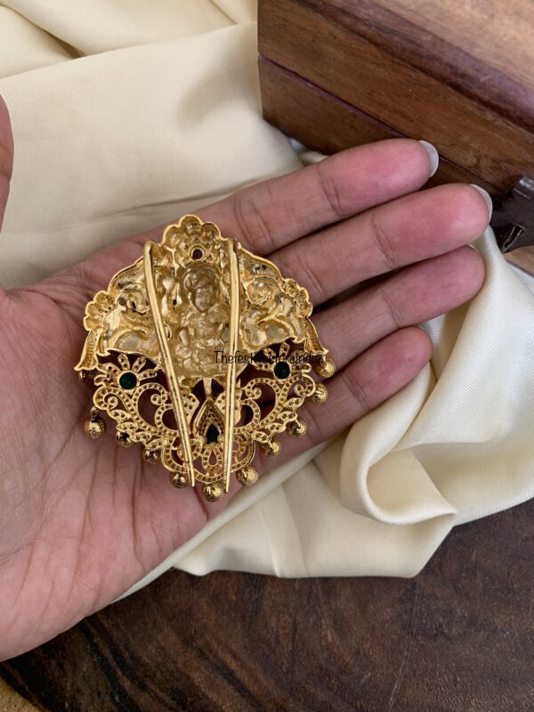 Temple Lakshmi AD Bun pin / pendant