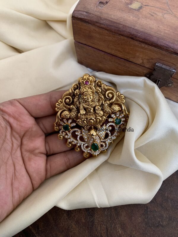 Temple Lakshmi AD Bun pin / pendant