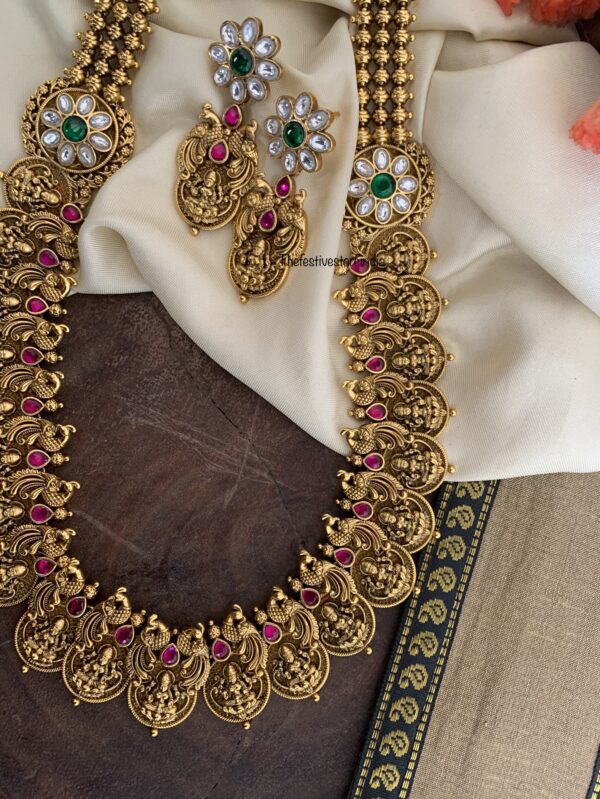 Jadau kaasu lakshmi haaram set