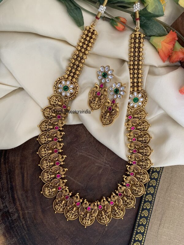 Jadau kaasu lakshmi haaram set