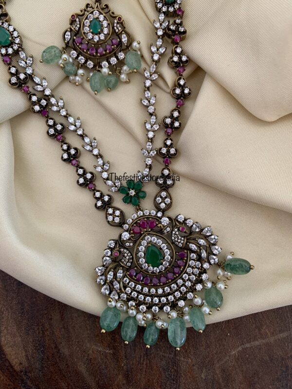 Unique 2 layer Rubyrose mint drops Victorian set