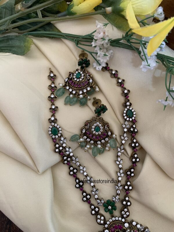 Unique 2 layer Rubyrose mint drops Victorian set