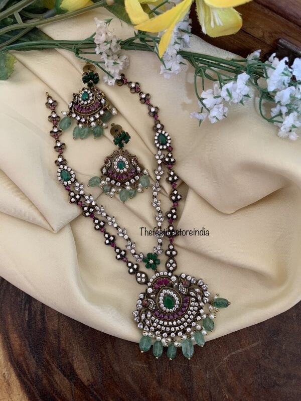Unique 2 layer Rubyrose mint drops Victorian set