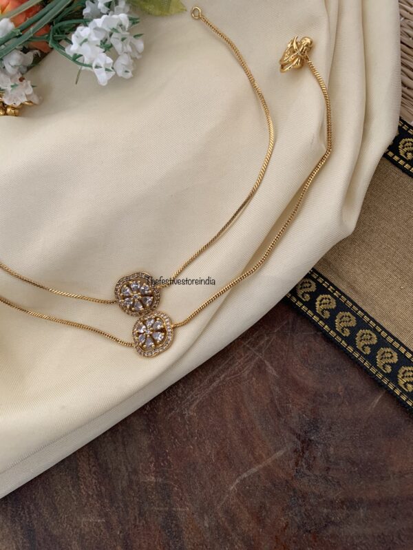CZ floral anklets