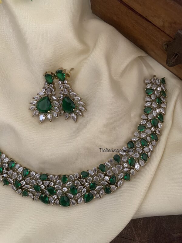 Designer CZ emerald set