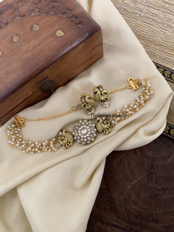 Jadau floral navilu choker set