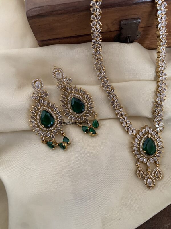 Victorian emerald mid length set