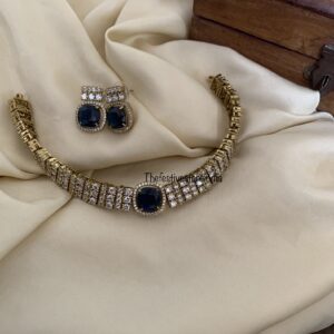Classic Blue stone victorian choker set