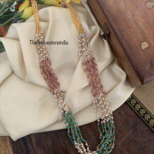 8 layer pastel pearls mid length maala