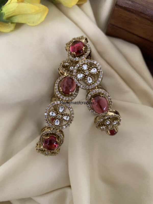 Victorian bridal Ruby Bangles - Set of 2