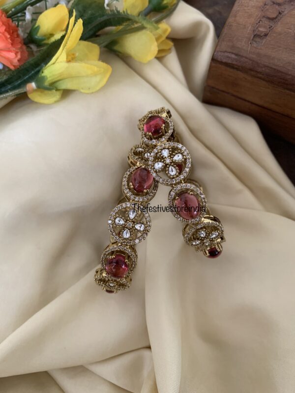 Victorian bridal Ruby Bangles - Set of 2