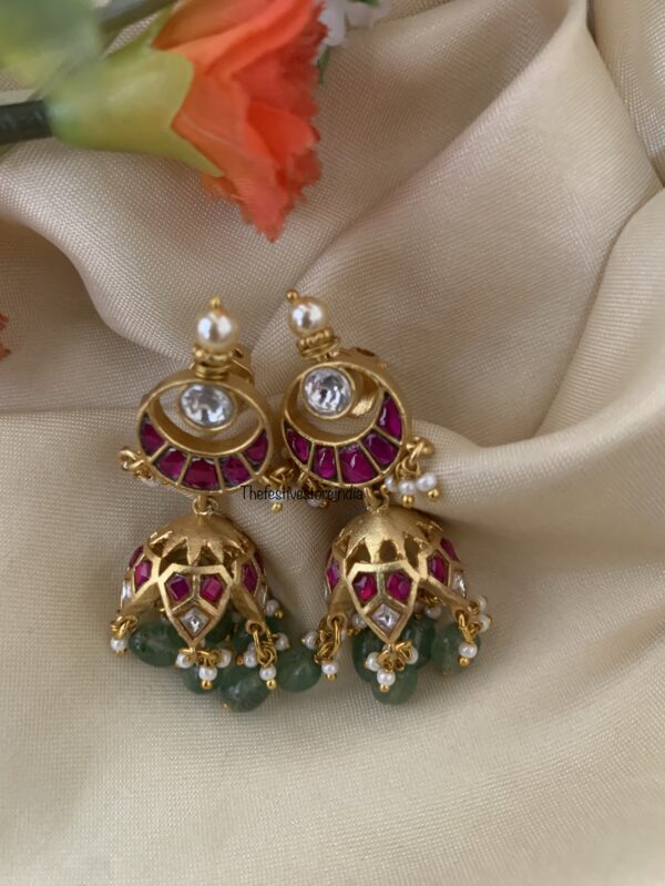 Jadau kemp mini jhumkas
